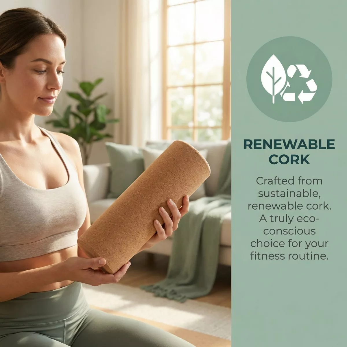 15cm Cork Yoga Roller